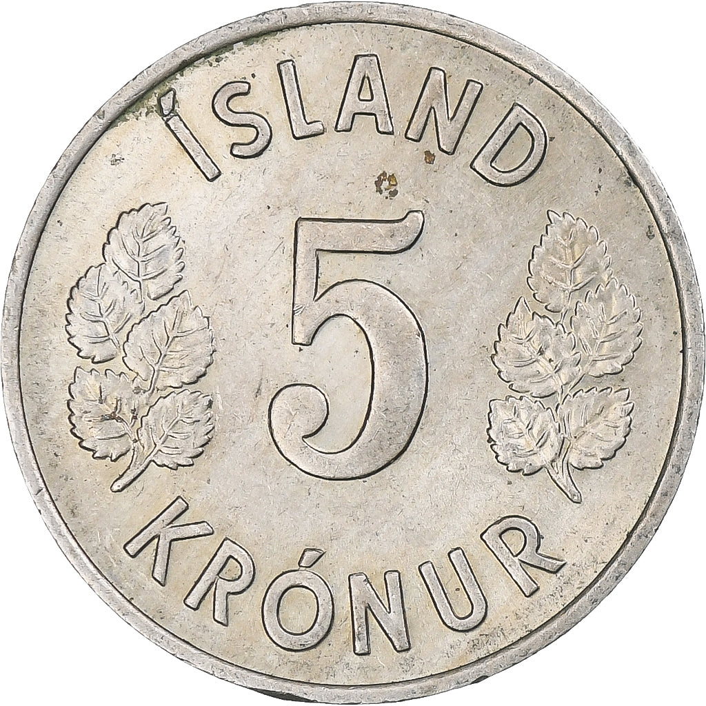 Iceland, 5 Kronur, 1973