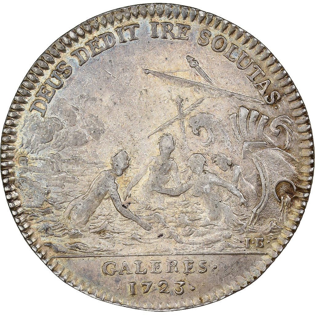 France, Token, Louis XV, Galères, 1723, Silver, AU(55-58)