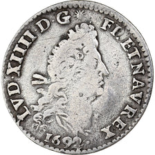 Francia, Louis XIV, 4 Sols aux 2 L, 1692, Tours, Argento, MB, Gadoury:106