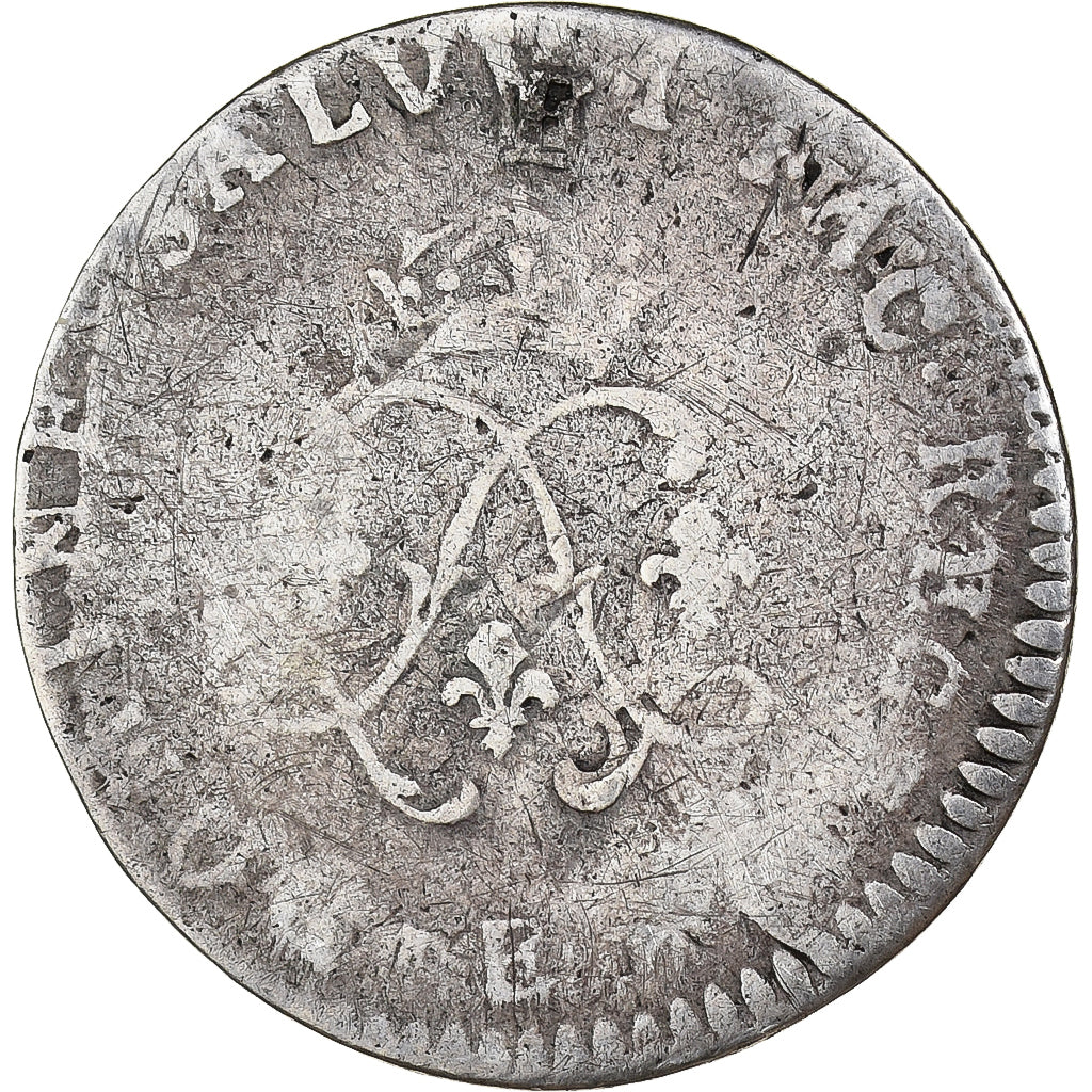 Francia, Louis XIV, 4 Sols aux 2 L, 1692, Tours, Plata, BC+, Gadoury:106