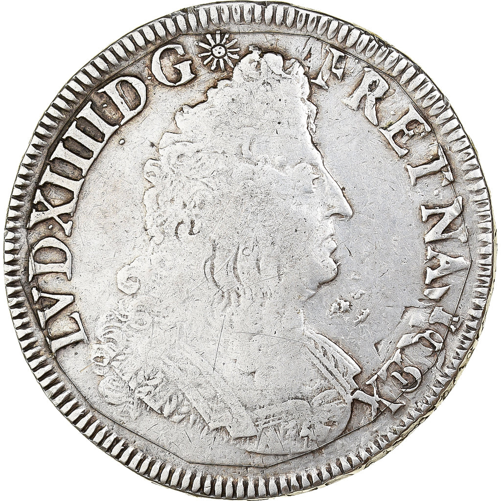 Francia, Louis XIV, 1/2 Ecu aux palmes, 1693, Paris, reformed, Argento, MB