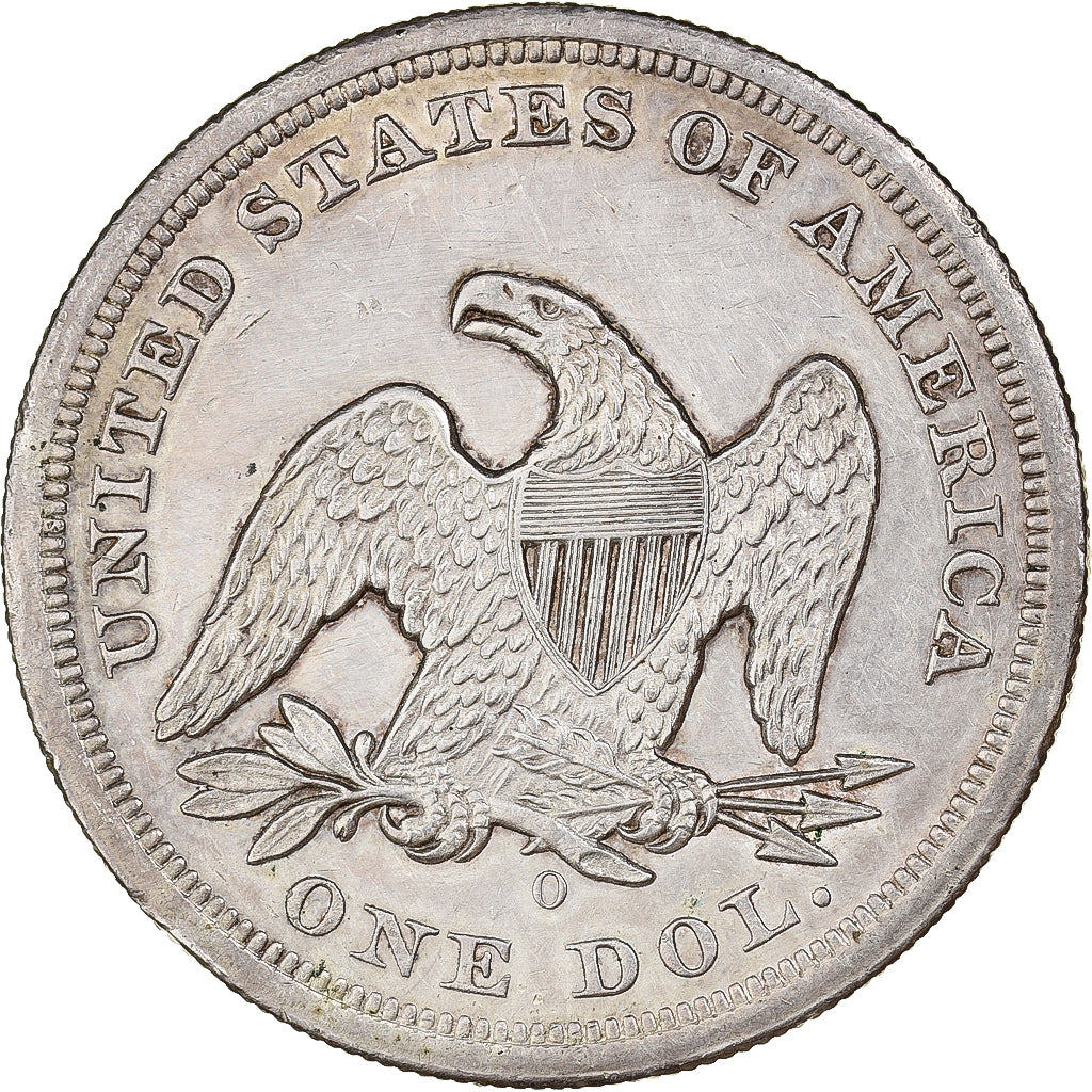 Estados Unidos, 1 Dollar, Seated Liberty, 1860, New Orleans, Plata, MBC+, KM:71