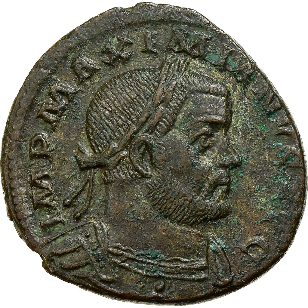 Maximianus, Follis, 295-299, Trier, Bronzo, BB