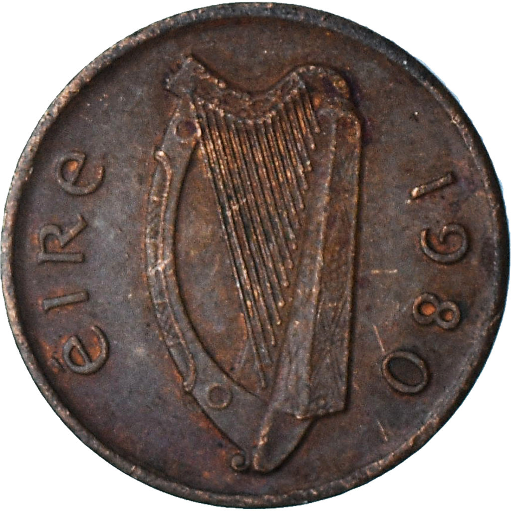 Ierland, 1/2 Penny, 1980