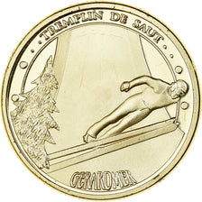 Francia, medalla, Gérardmer, tremplin de saut, 2011, Gilt iron, Colourized, SC