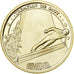 France, Medal, Gérardmer, tremplin de saut, 2011, Gilt iron, Colourized, MS(63)