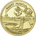 Frankreich, Medaille, Saint-Malo - Cité Corsaire, Gilt iron, Colourized, UNZ