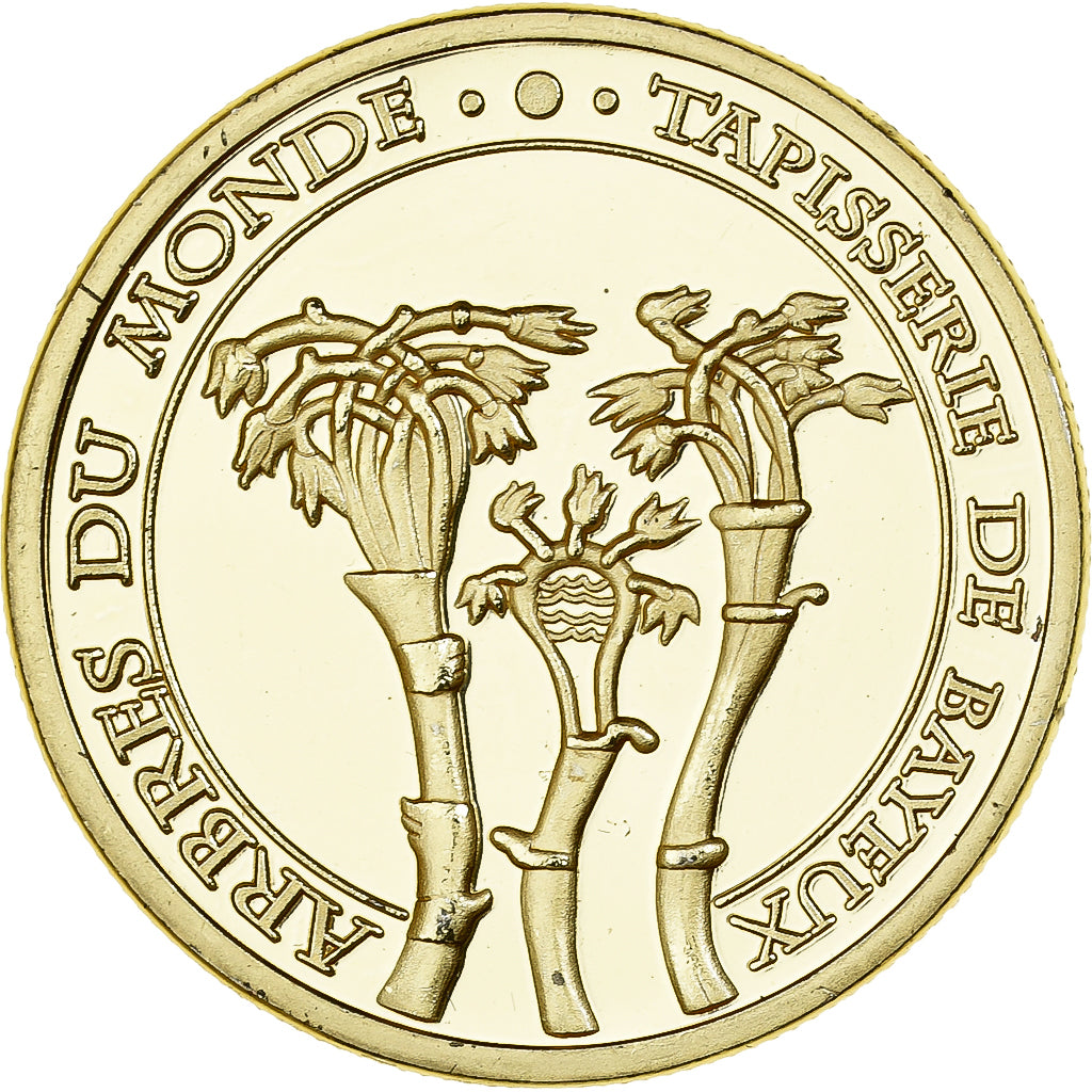 Frankreich, Medaille, Bayeux, tapisserie - arbres du monde, Gilt iron