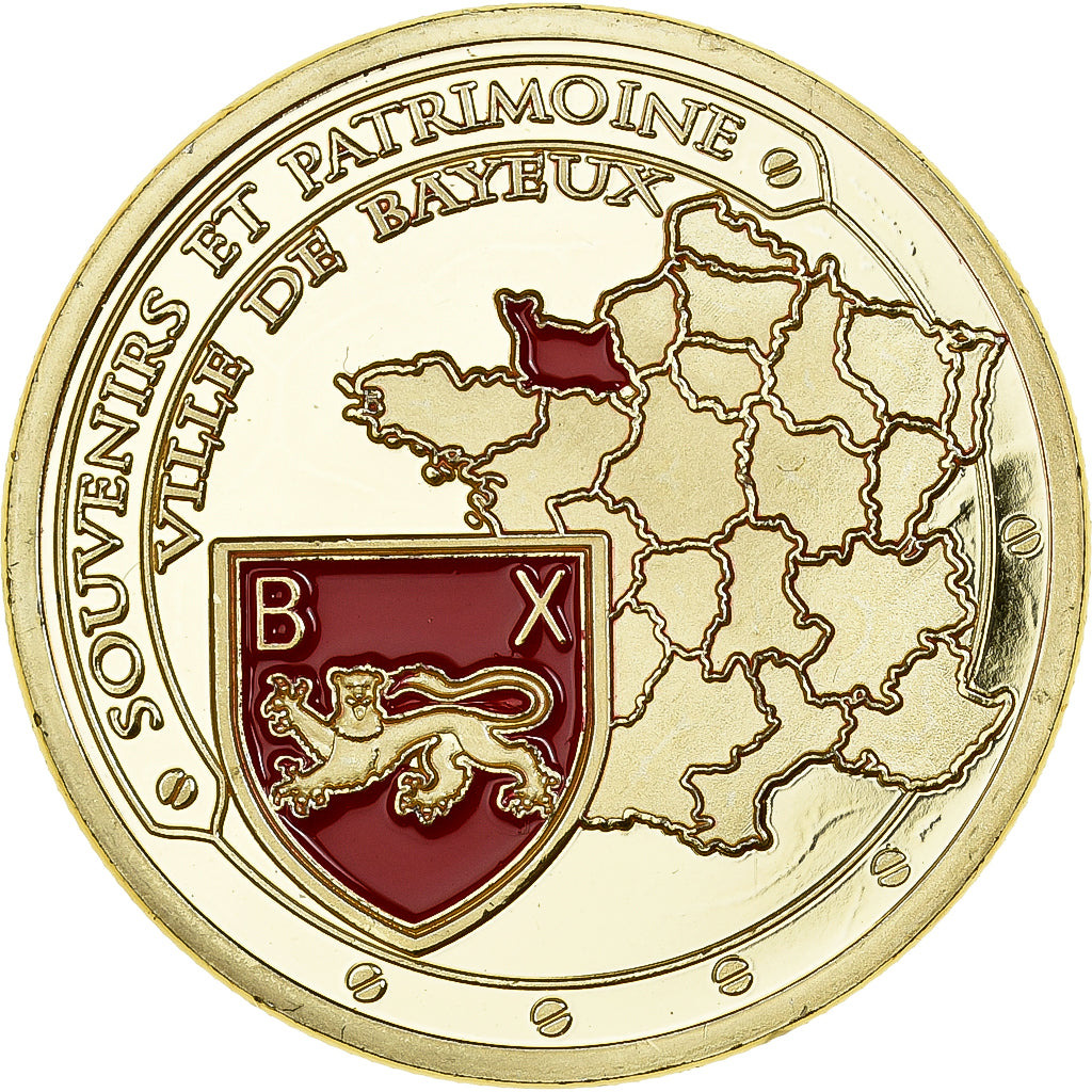 Frankreich, Medaille, Bayeux, tapisserie - arbres du monde, Gilt iron