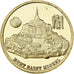 Frankreich, Medaille, Mont Saint-Michel, Gilt iron, Colourized, UNZ