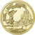 Francja, medal, Mont Saint-Michel, La Manche, Gilt iron, Colourized, MS(63)