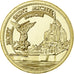 Frankreich, Medaille, Mont Saint-Michel, La Manche, Gilt iron, Colourized, UNZ