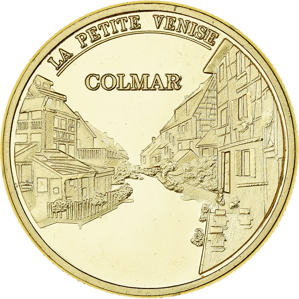 France, Medal, Colmar - La petite Venise, Gilt iron, Colourized, MS(63)