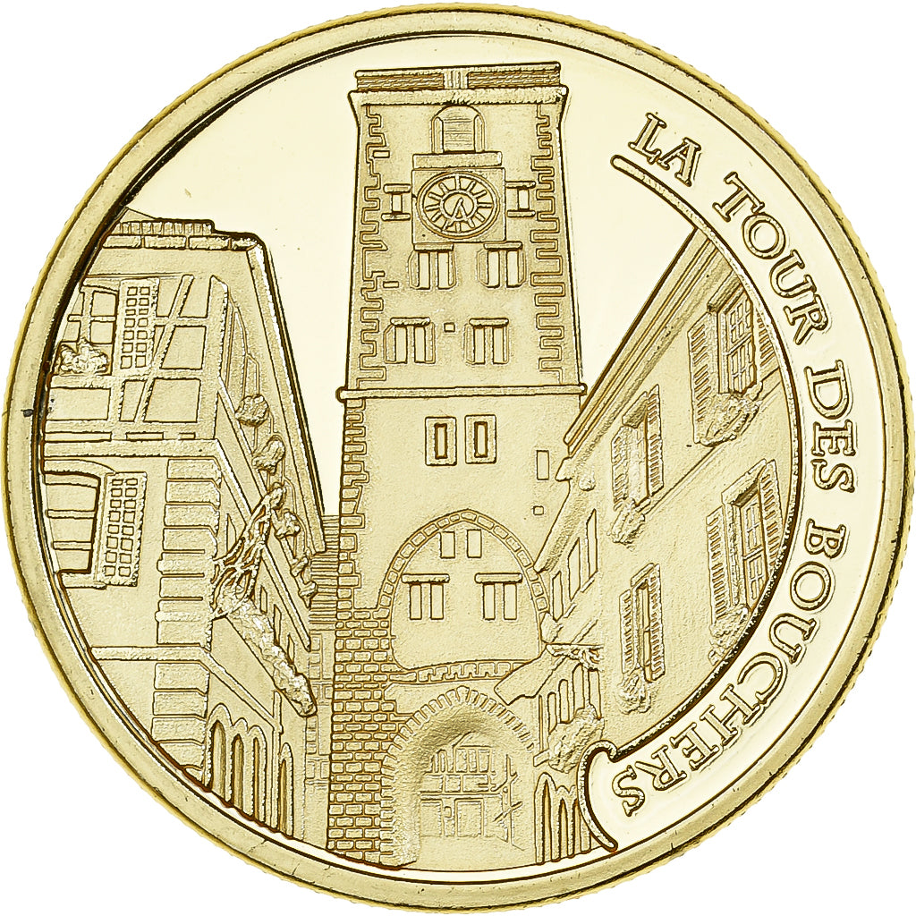 Frankreich, Medaille, Alsace - Ribeauville - La tour des bouchers, Gilt iron