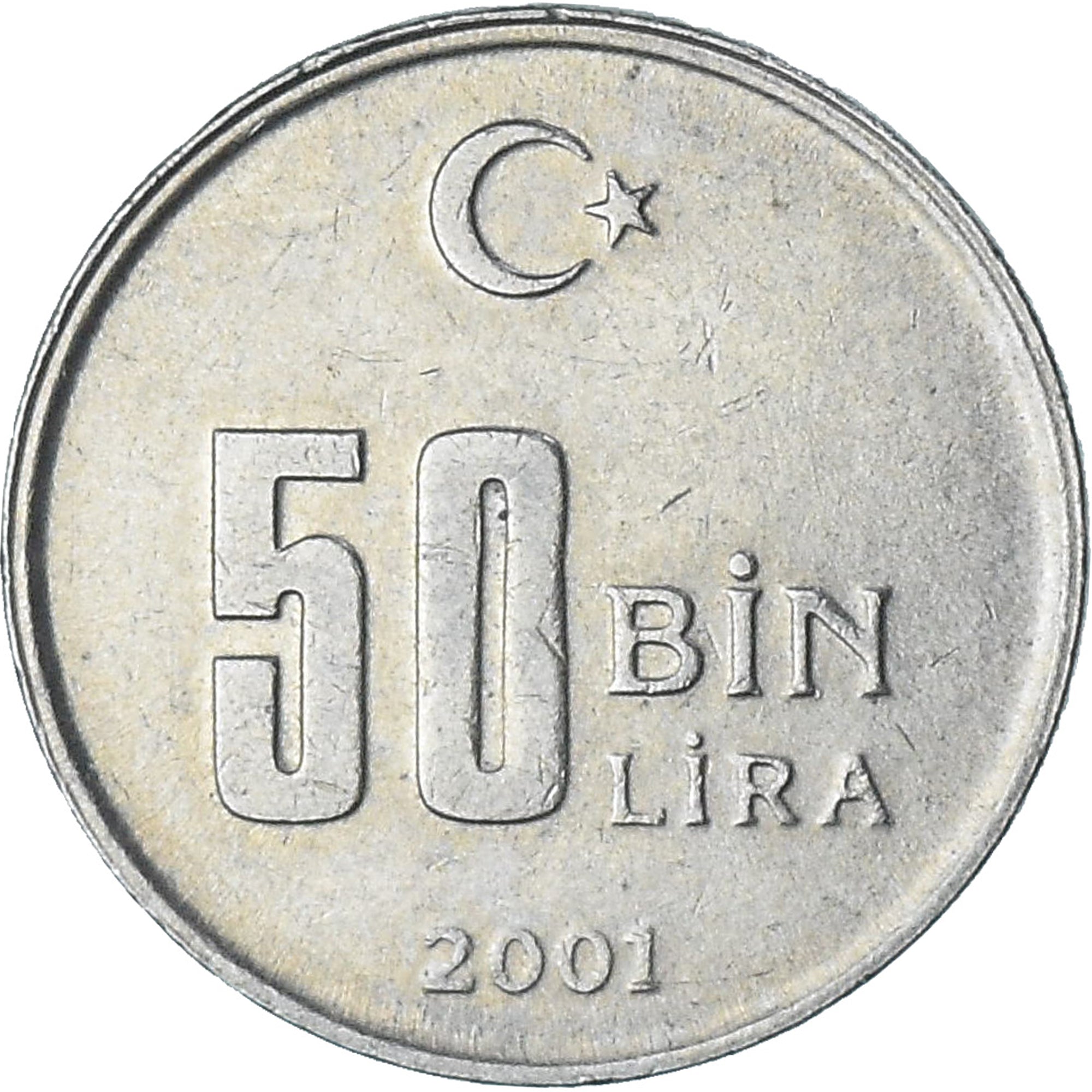 Turchia, 50000 Lira, 50 Bin Lira, 2001