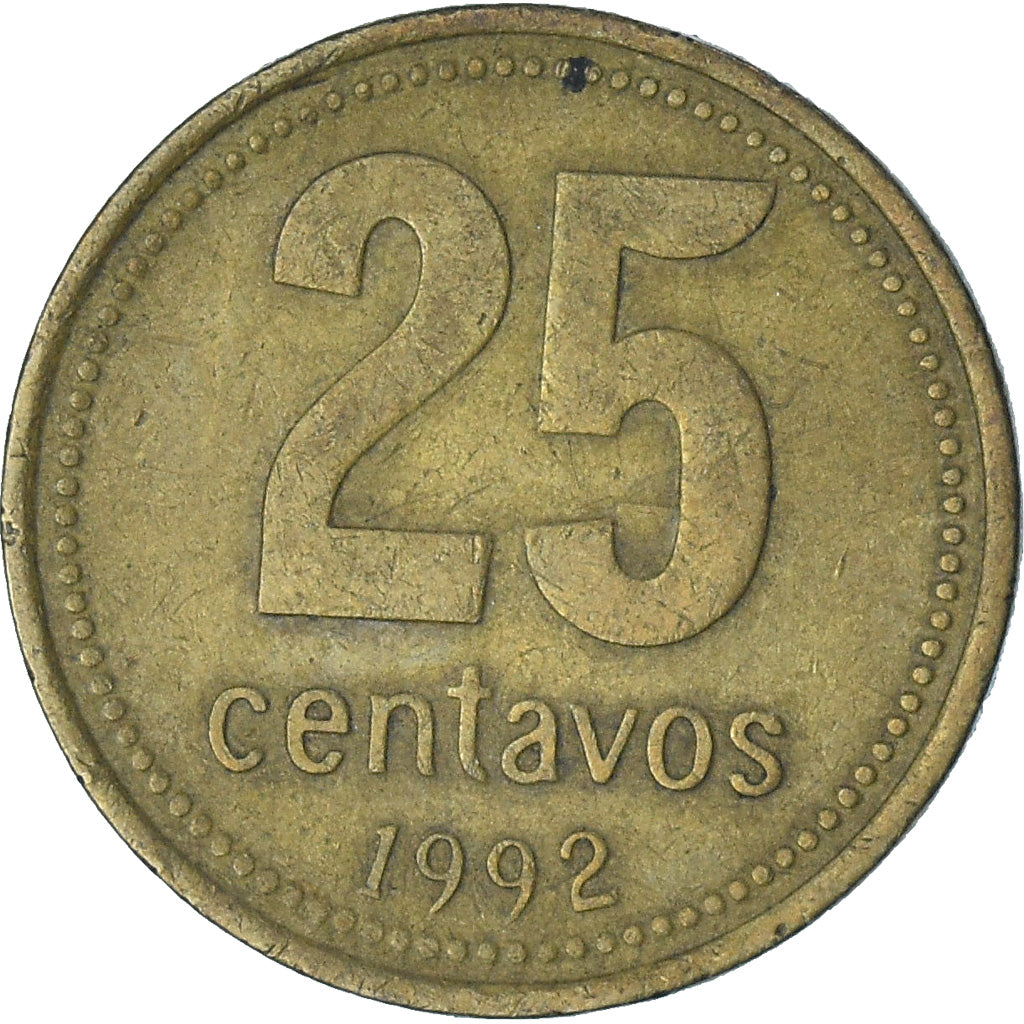 Argentina, 25 Centavos, 1992