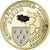 Francja, medal, La Bretagne, Breizh, Gilt iron, Colourized, MS(63)
