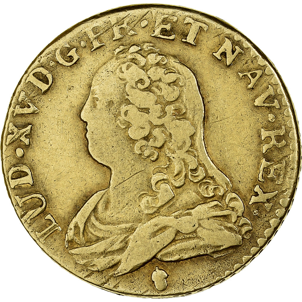 Francia, Louis XV, Louis d'Or, 1726, Reims, Oro, MB+, Gadoury:340