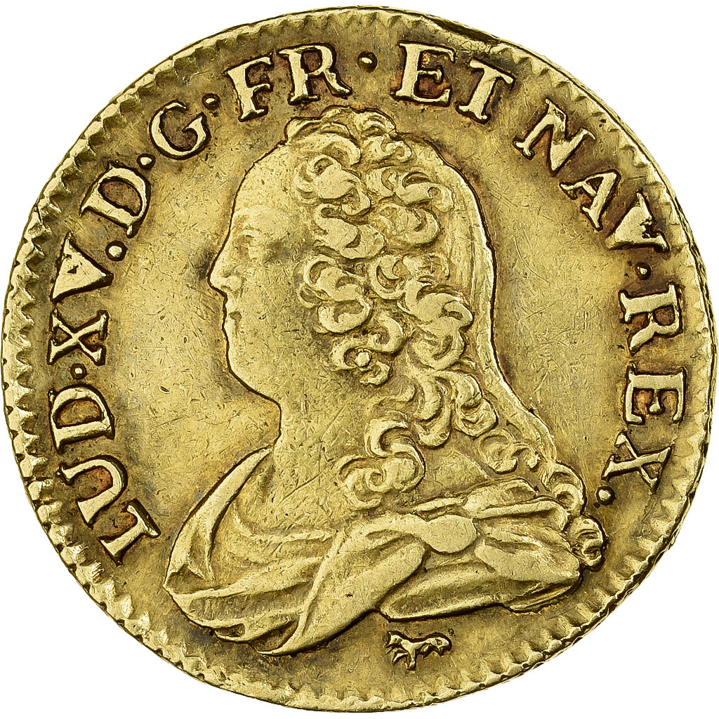 França, Louis XV, Louis d'Or, 1735/4, Paris, Dourado, AU(50-53), Gadoury:340