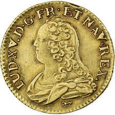 França, Louis XV, Louis d'Or, 1735/4, Paris, Dourado, AU(50-53), Gadoury:340