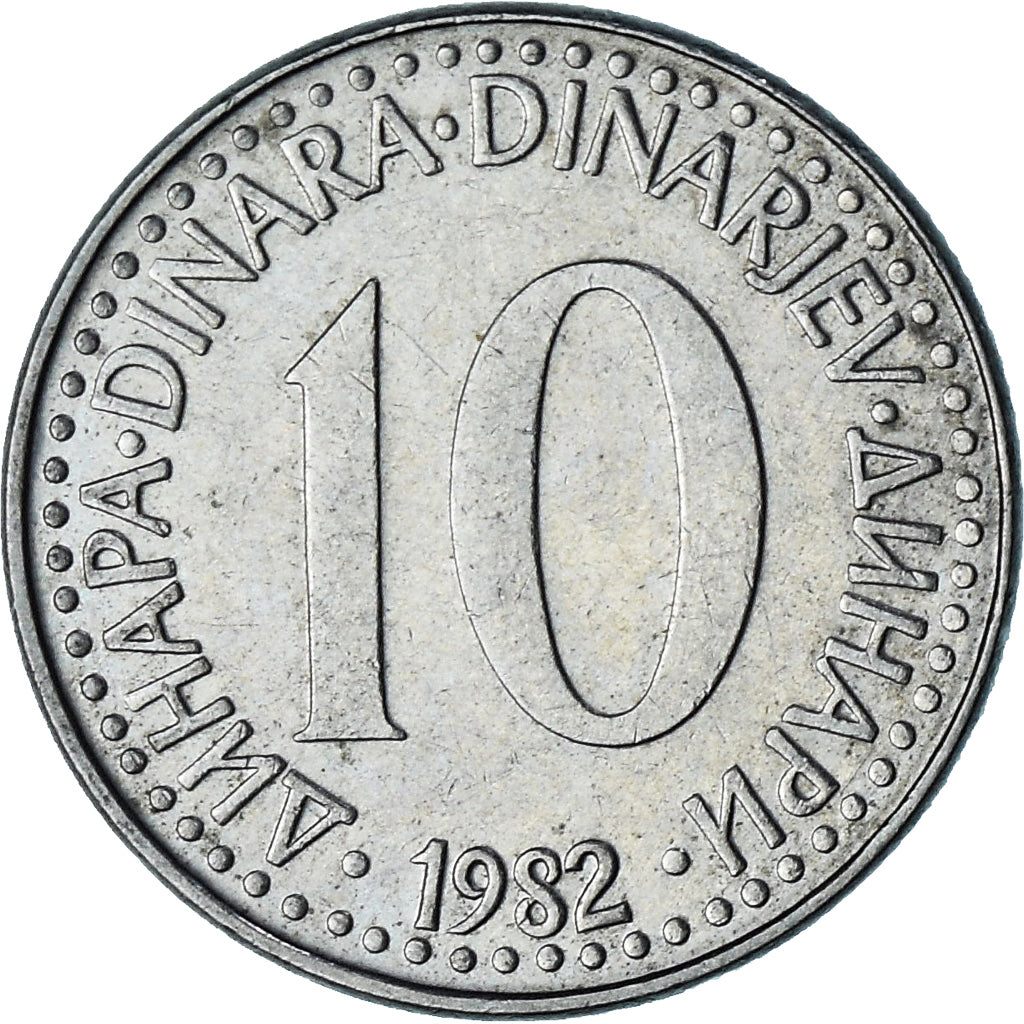 Yougoslavie, 10 Dinara, 1982