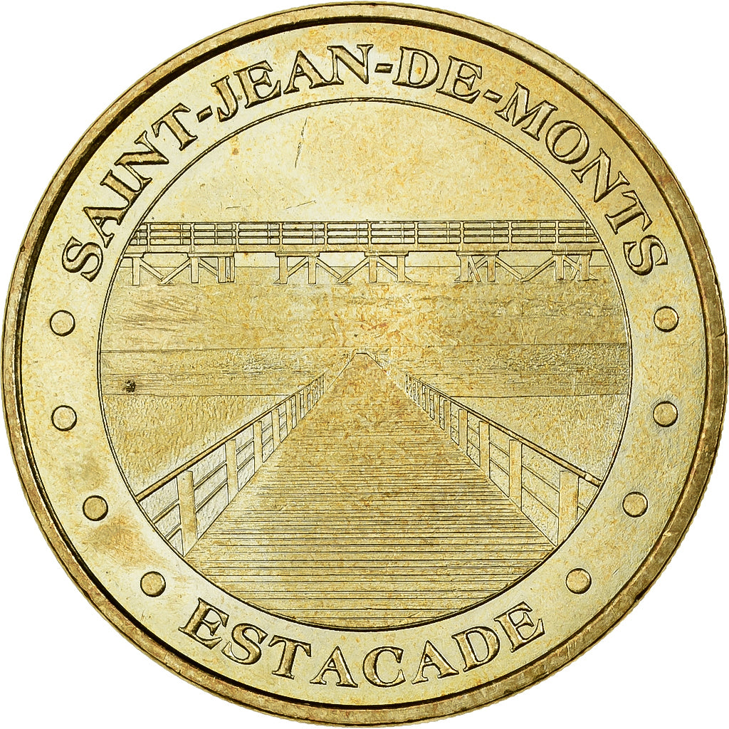 France, Tourist token, Saint-Jean-de-Monts, Estacade, 2011, MDP, Copper-nickel-