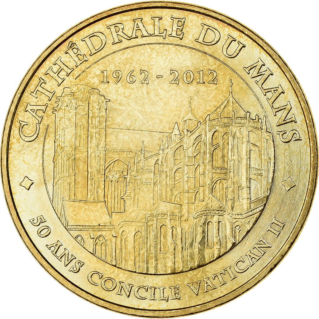 France, Tourist token, Cathédrale du Mans, 50 ans de Vatican II, 2012, MDP