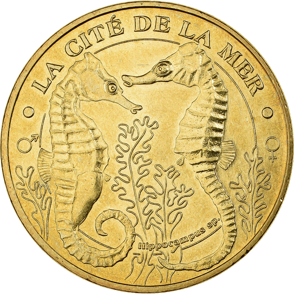 France, Tourist token, La Cité de la Mer, Hippocampes, 2010, MDP