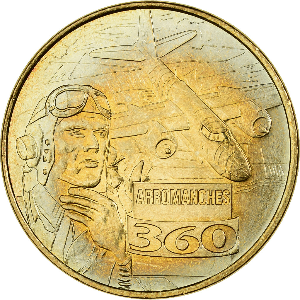 France, Tourist token, Arromanches, 360, 2010, MDP, Copper-nickel Aluminium