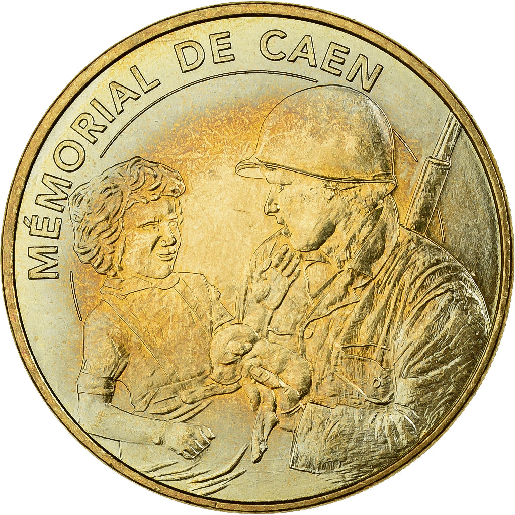 France, Tourist token, Mémorial de Caen, 2010, MDP, Copper-nickel