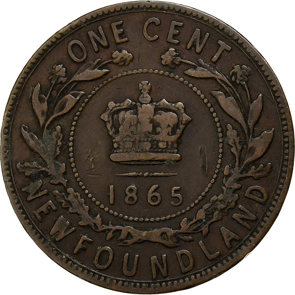 Terre-Neuve, Victoria, 1 Cent, 1865, Londres, Bronze, TB, KM:1