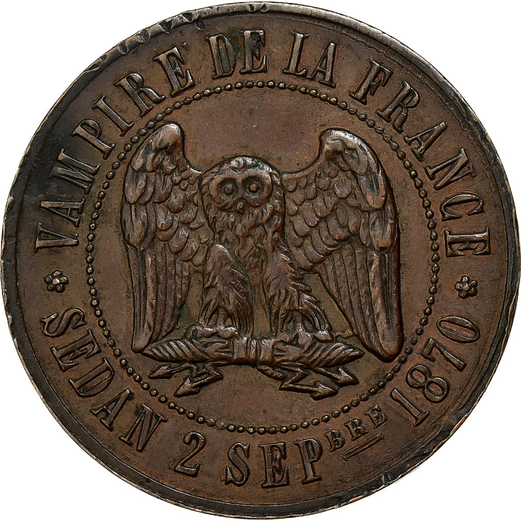 Francia, medaglia, Napoléon III, 1870, Bronzo, Satirique, SPL-