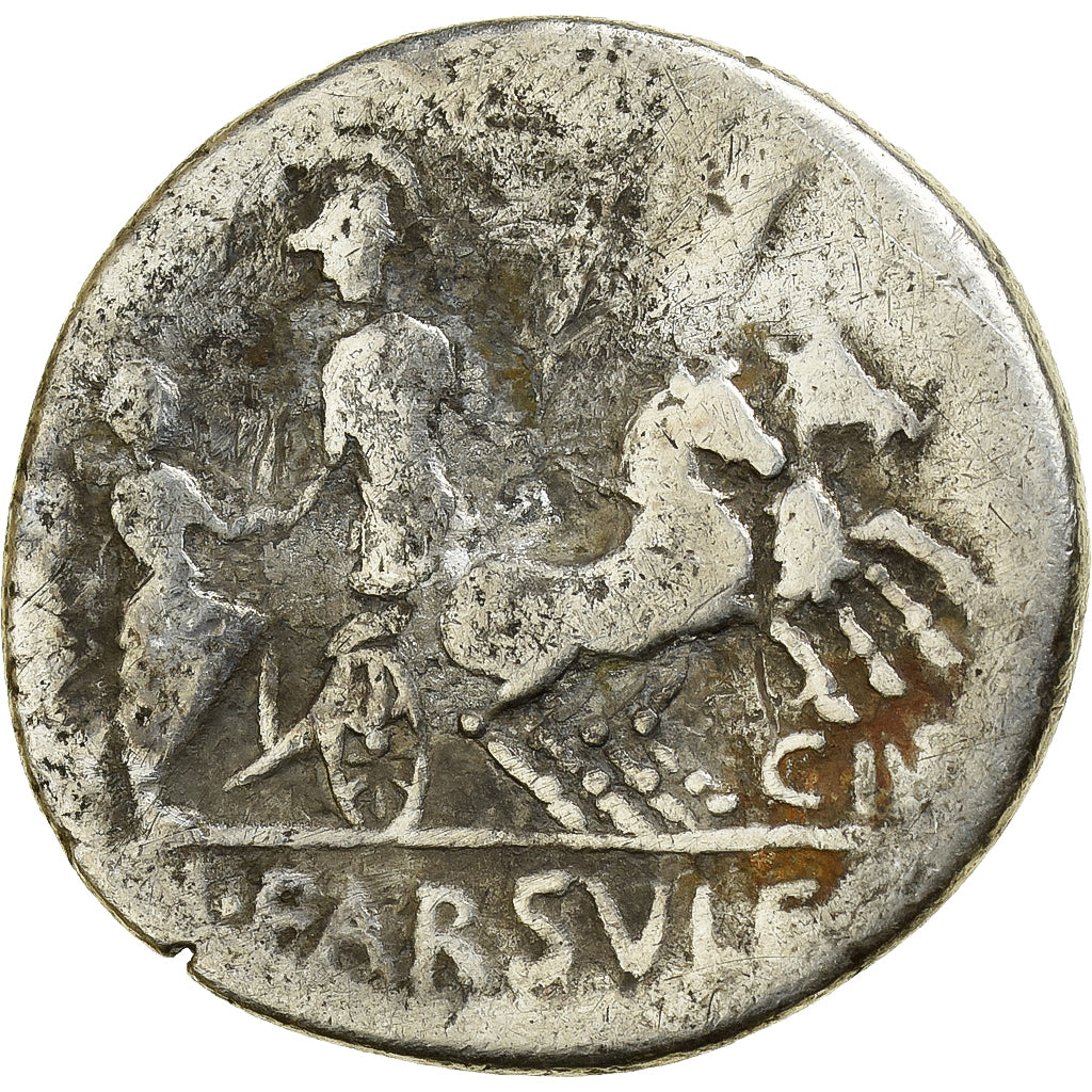Farsuleia, Denarius, 75 BC, Rome, Prata, VF(20-25), Crawford:392/1b