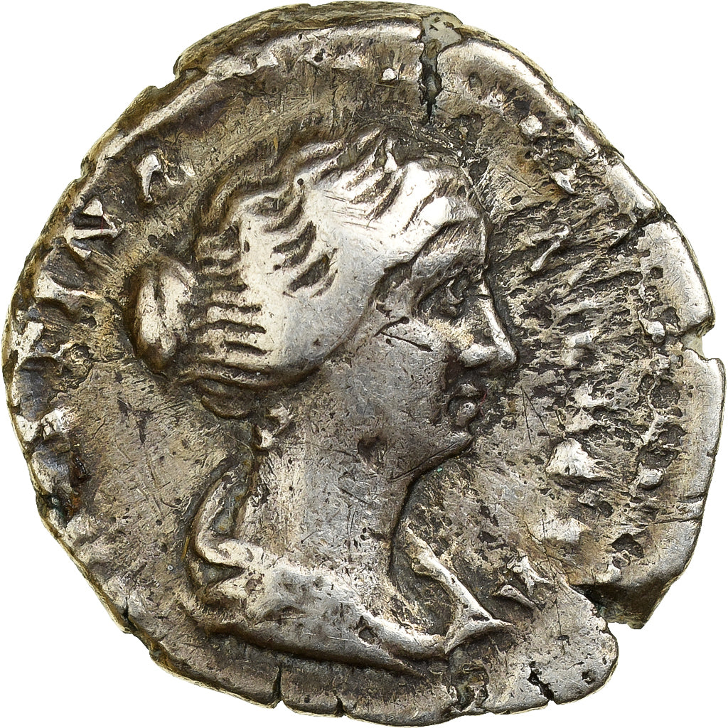 Faustina II, Denarius, 145-161, Rome, Argento, MB+, RIC:495a