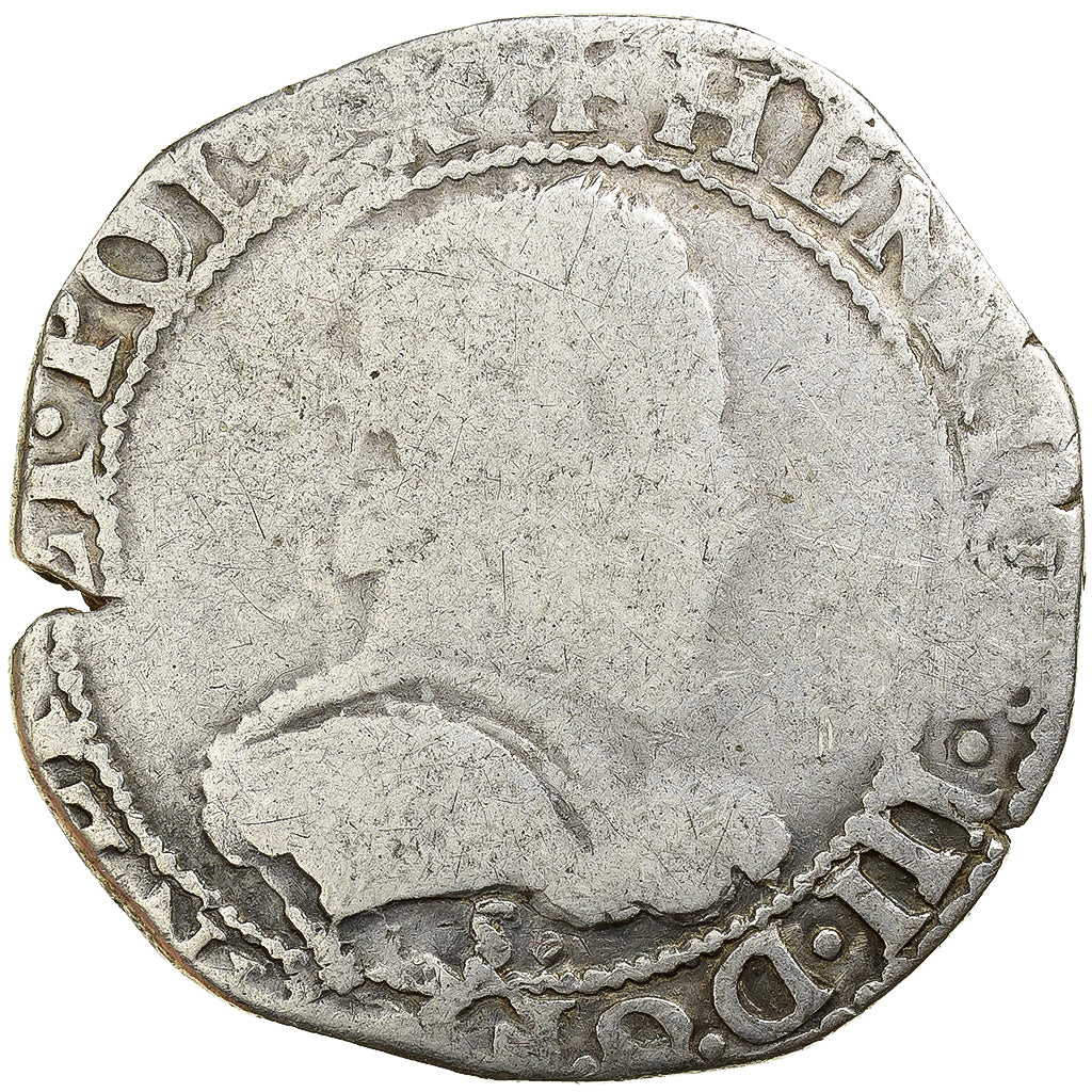 Francia, Henri III, 1/2 Franc au col plat, 1578, Troyes, Argento, MB