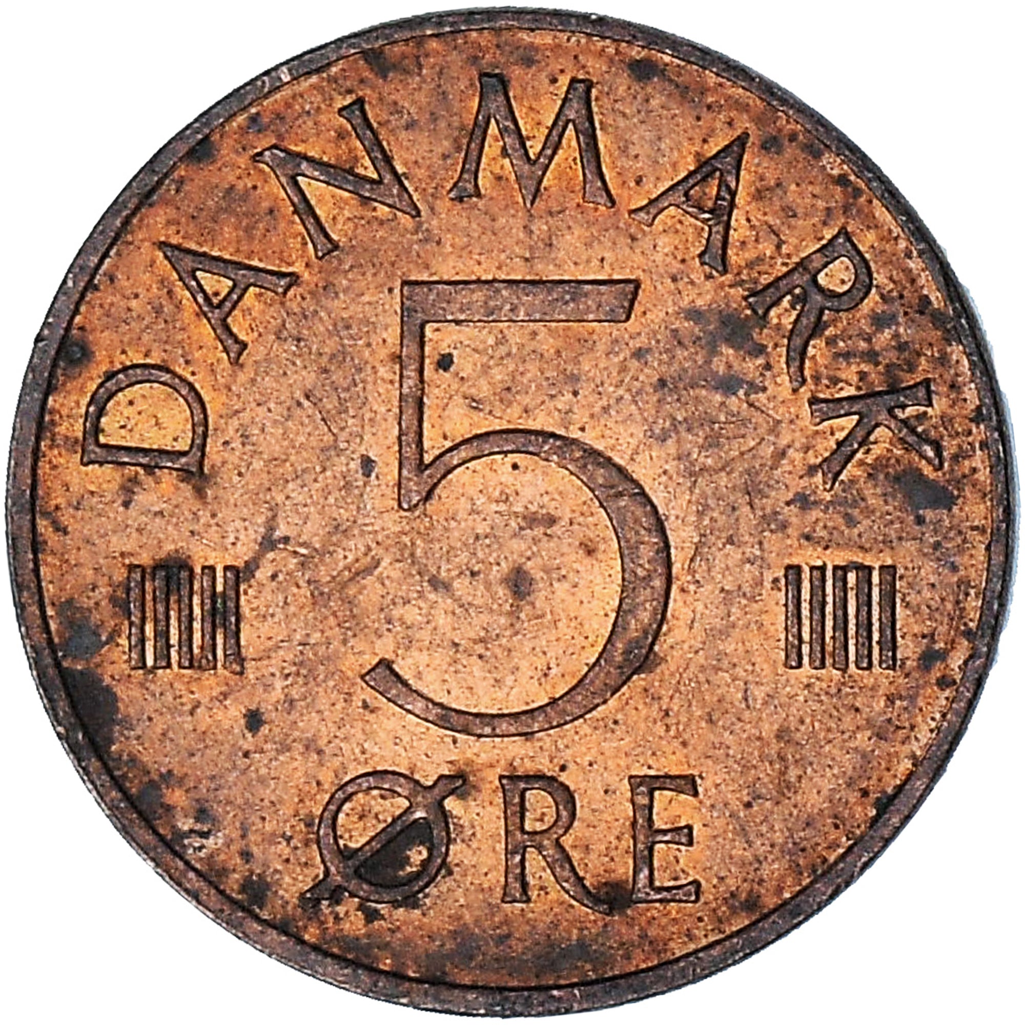 Dinamarca, 5 Öre, 1986