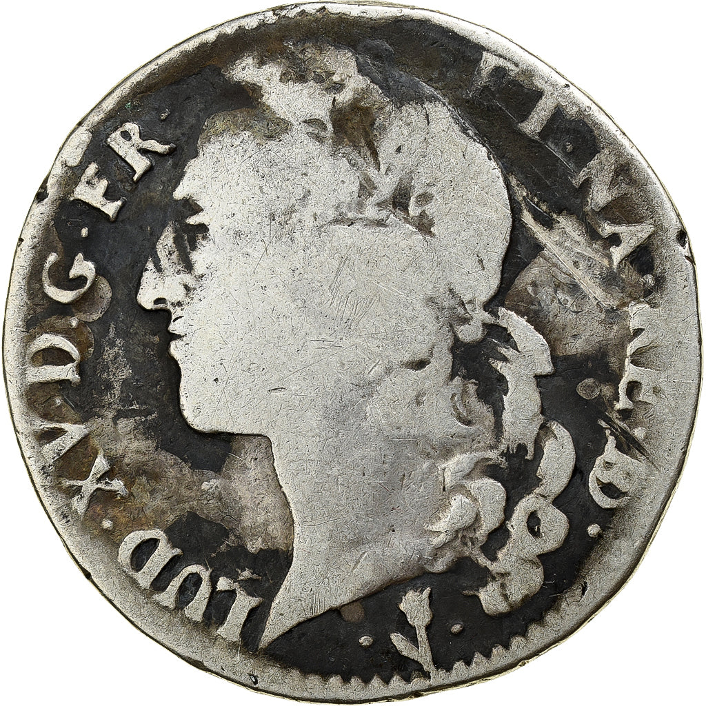 France, Louis XV, 1/2 Ecu de Béarn au bandeau, 1748, Pau, Argent, TB