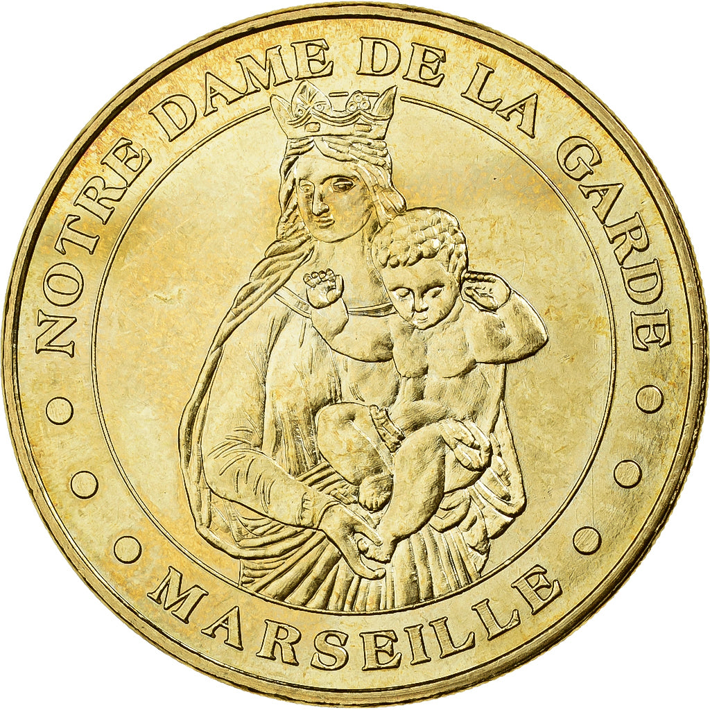 Francia, Tourist token, Marseille - Notre Dame de la Garde, 2012, MDP, Aluminio