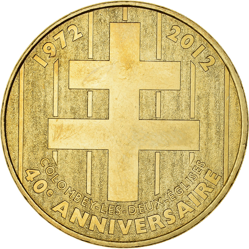 France, Tourist token, 40 ans, Colombey-les-Deux-Églises, 2012, MDP