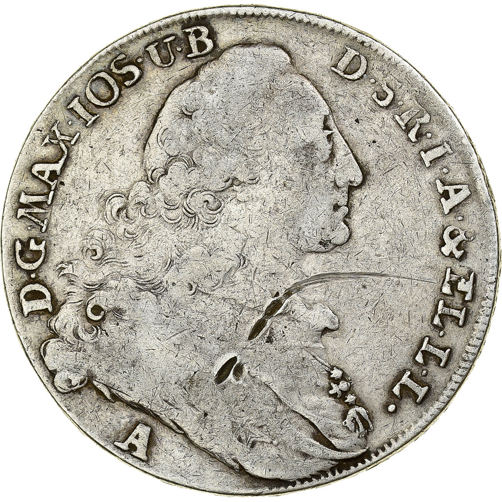 Electorate of Bavaria, Maximilian III, Josef, 1 Thaler, 1774, Amberg, Plata