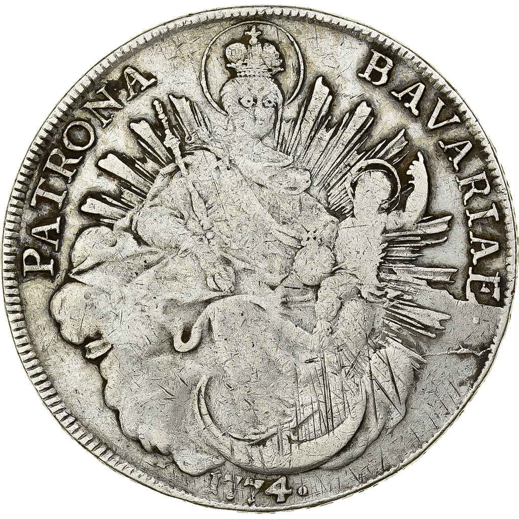 Electorate of Bavaria, Maximilian III, Josef, 1 Thaler, 1774, Amberg, Plata