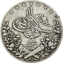 Égypte, Abdul Hamid II, 20 Qirsh, AH 1322 (1904), Heaton, Argent, TB, KM:296