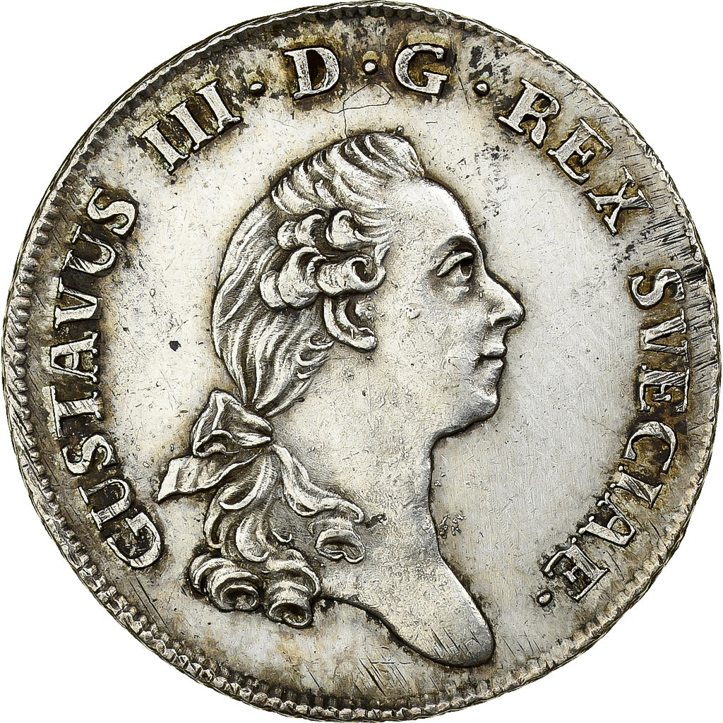 Schweden, Gustaf III, 1/3 Riksdaler, 1777, Silber, SS, KM:516