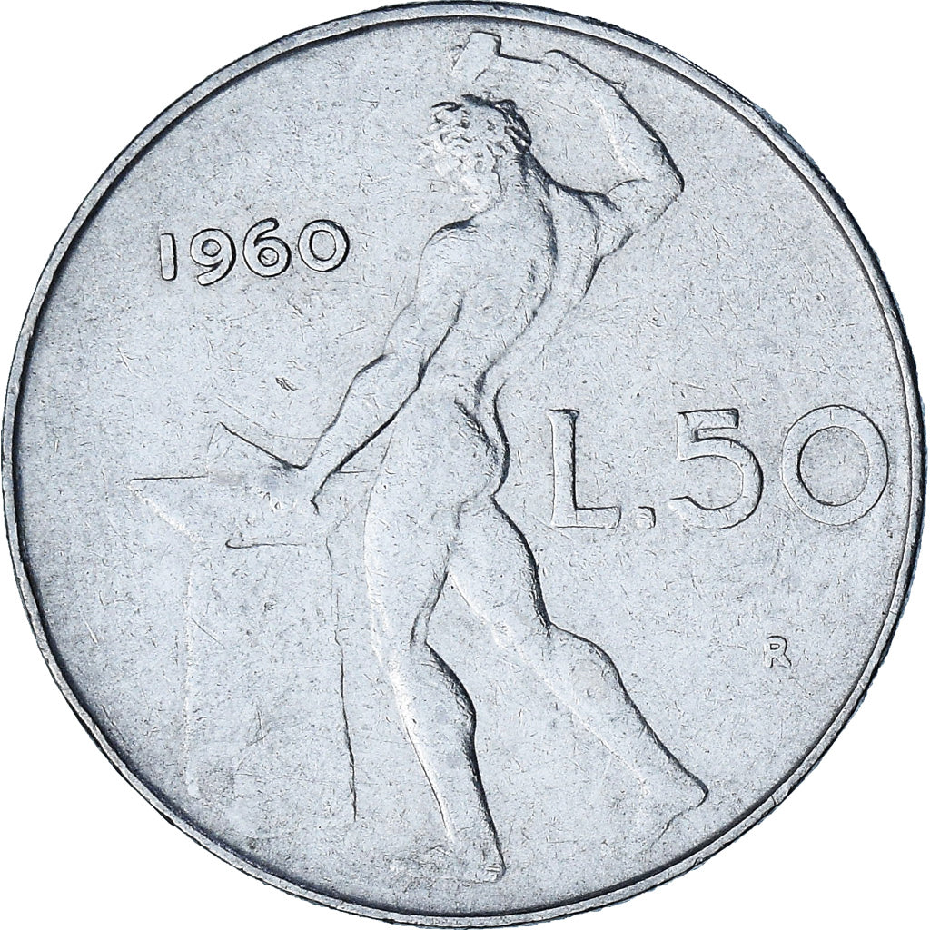 Italy, 50 Lire, 1960