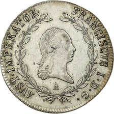 Austria, Franz I, 20 Kreuzer, 1822, Vienna, Argento, BB, KM:2143