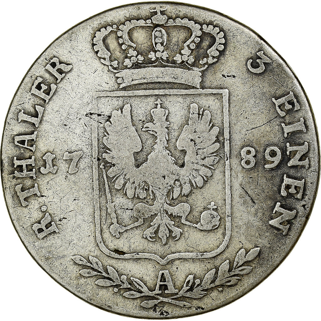 Prussia, Friedrich Wilhelm II, 1/3 reichsthaler, 1789, Berlin, Silver