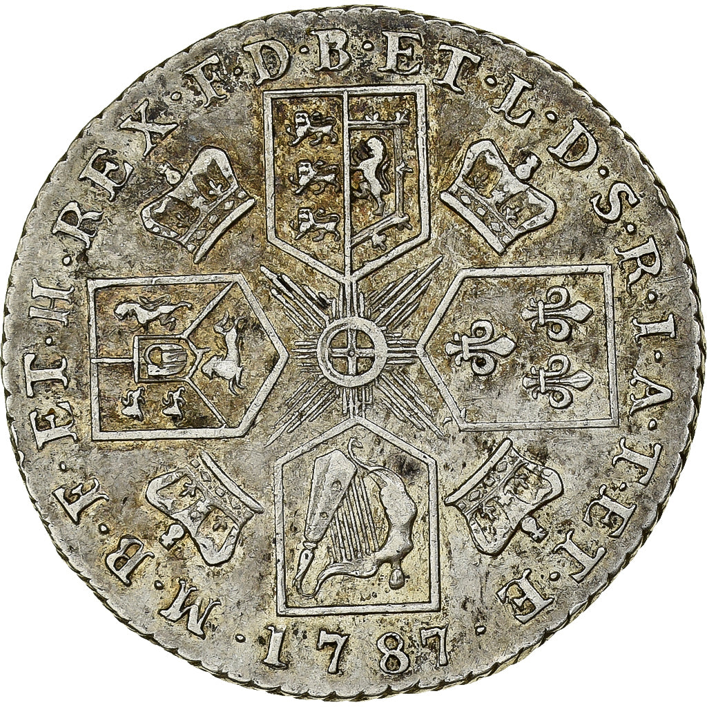 United Kingdom, George III, 1 Shilling, 1787, London, Silver, EF(40-45), KM:607
