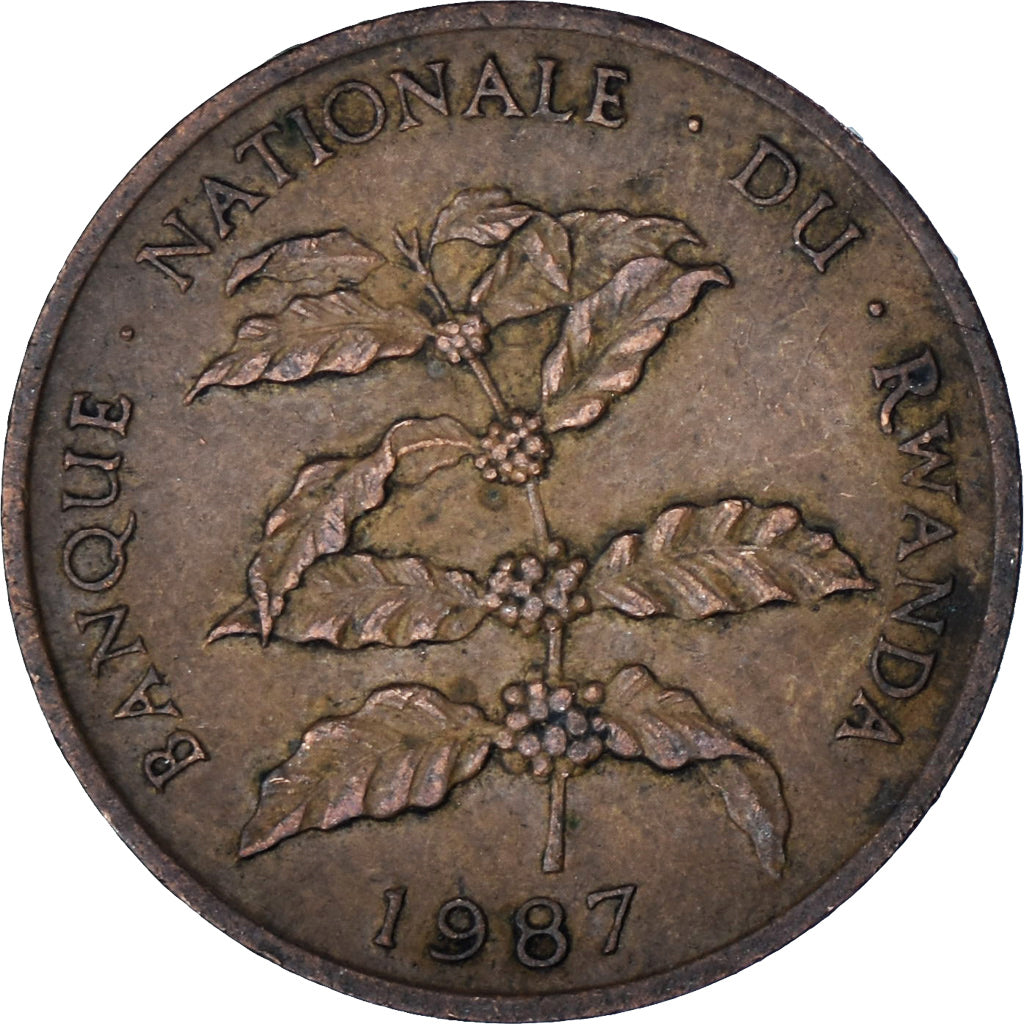 Ruanda, 5 Francs, 1987