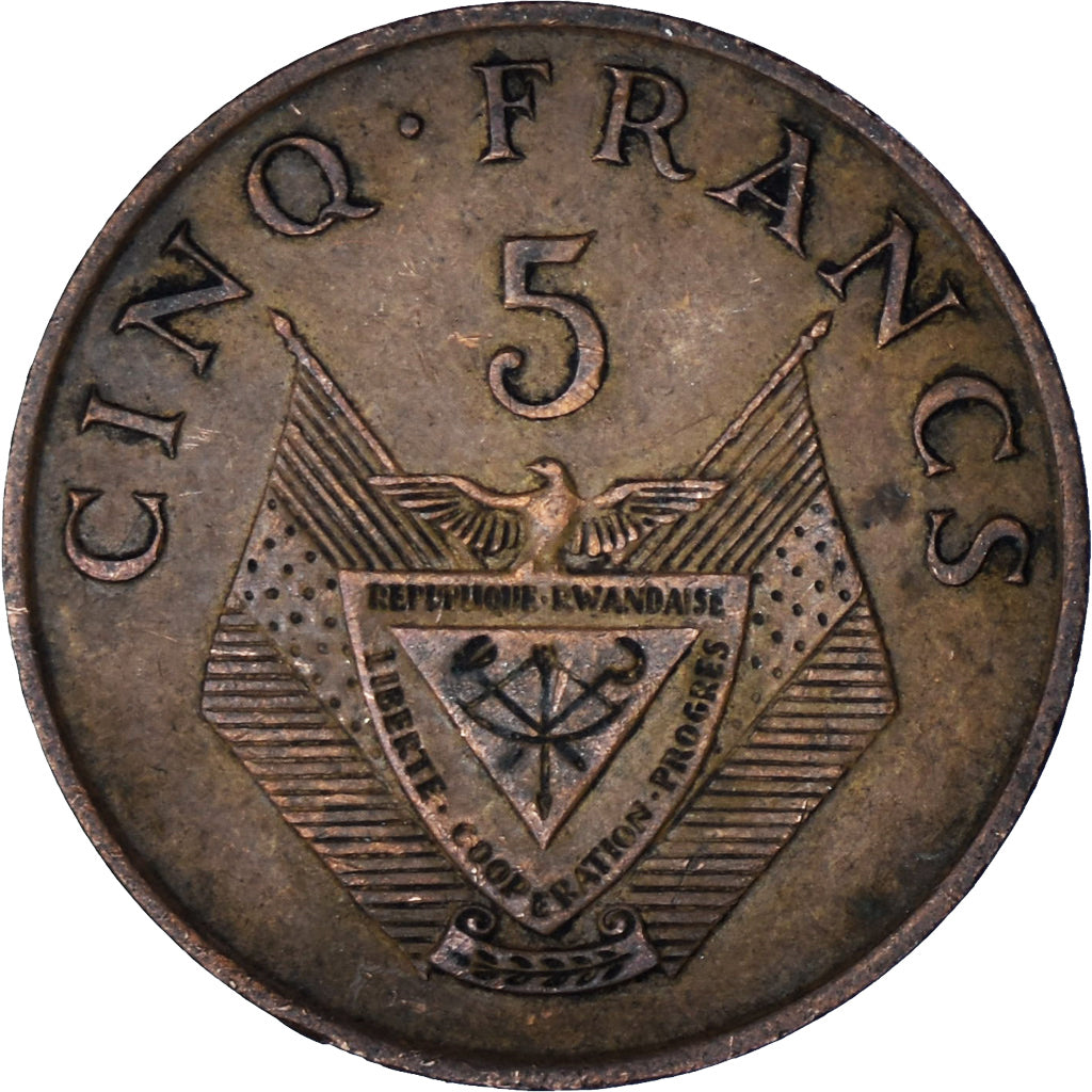 Ruanda, 5 Francs, 1987
