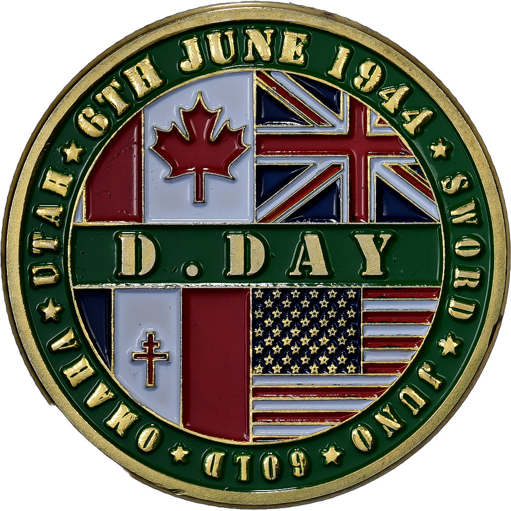 Frankreich, Medaille, Débarquement Allié, D Day, Stahl, Colourized, UNZ